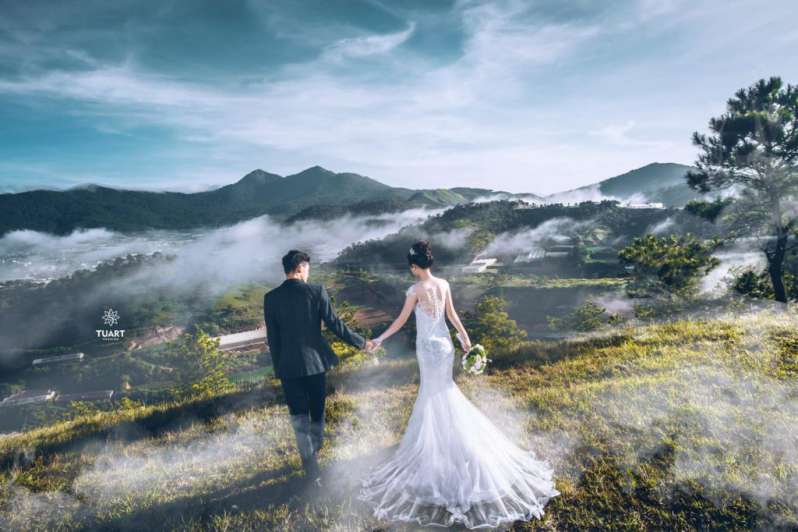 Top 10 địa điểm chụp ảnh cưới Đà Lạt  - đồi chè cầu đất farm