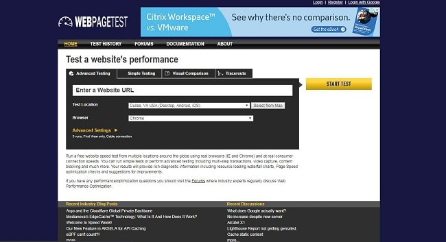 webpagetest
