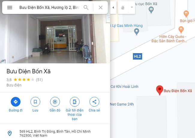 Bưu cục quận Bình Tân - Bốn Xã