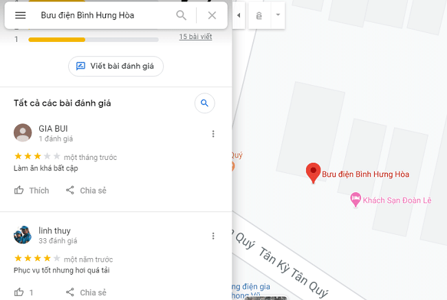 Bưu điện quận Bình Tân - Bình Hưng Hòa