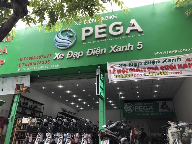 Cửa hàng xe đạp điện Pega TPHCM
