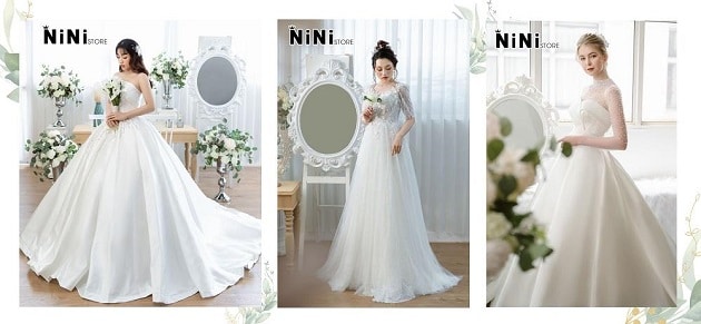 1 số mẫu váy cưới tại Nini Store