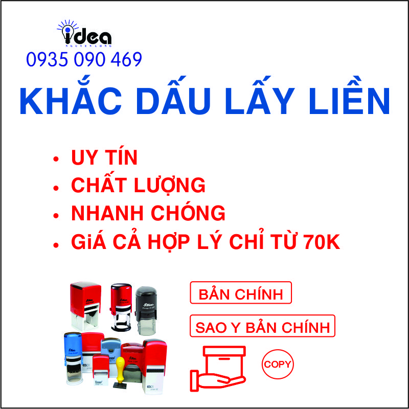 Địa chỉ khắc dấu Nguyễn Long Idea