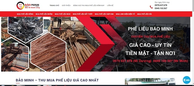 Thu mua phế liệu Bảo Minh