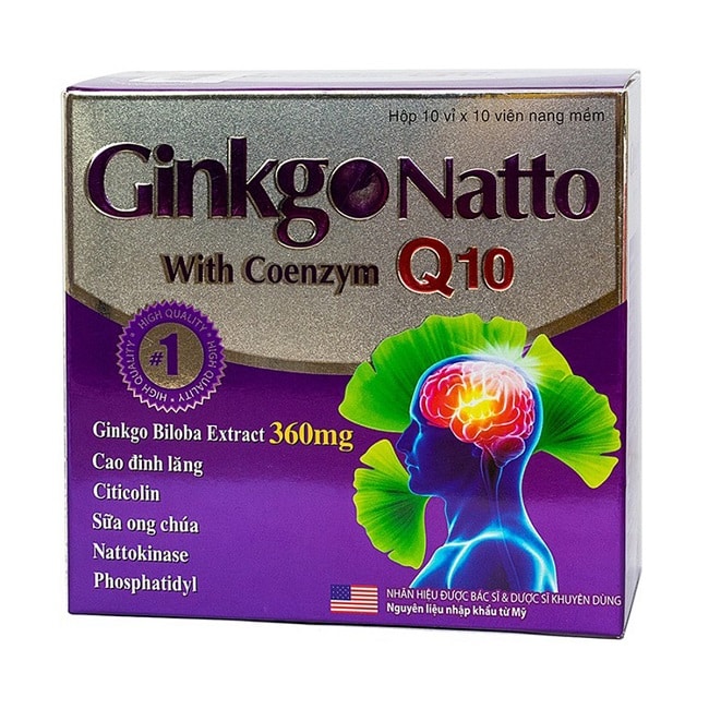 Viên thuốc chống đột quỵ của mỹ Ginko Natto With Coenzym Q10