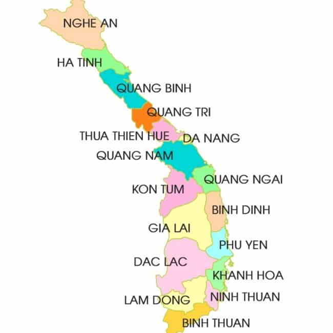 Từ TPHCM đi các tỉnh miền Trung bao nhiêu km